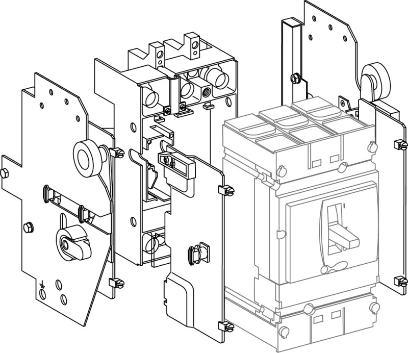 КОМПЛЕКТ ВЫКАТНОГО ИСПОЛНЕНИЯ 3P (100-250) Systeme Electric SPC-DOK3-01-02