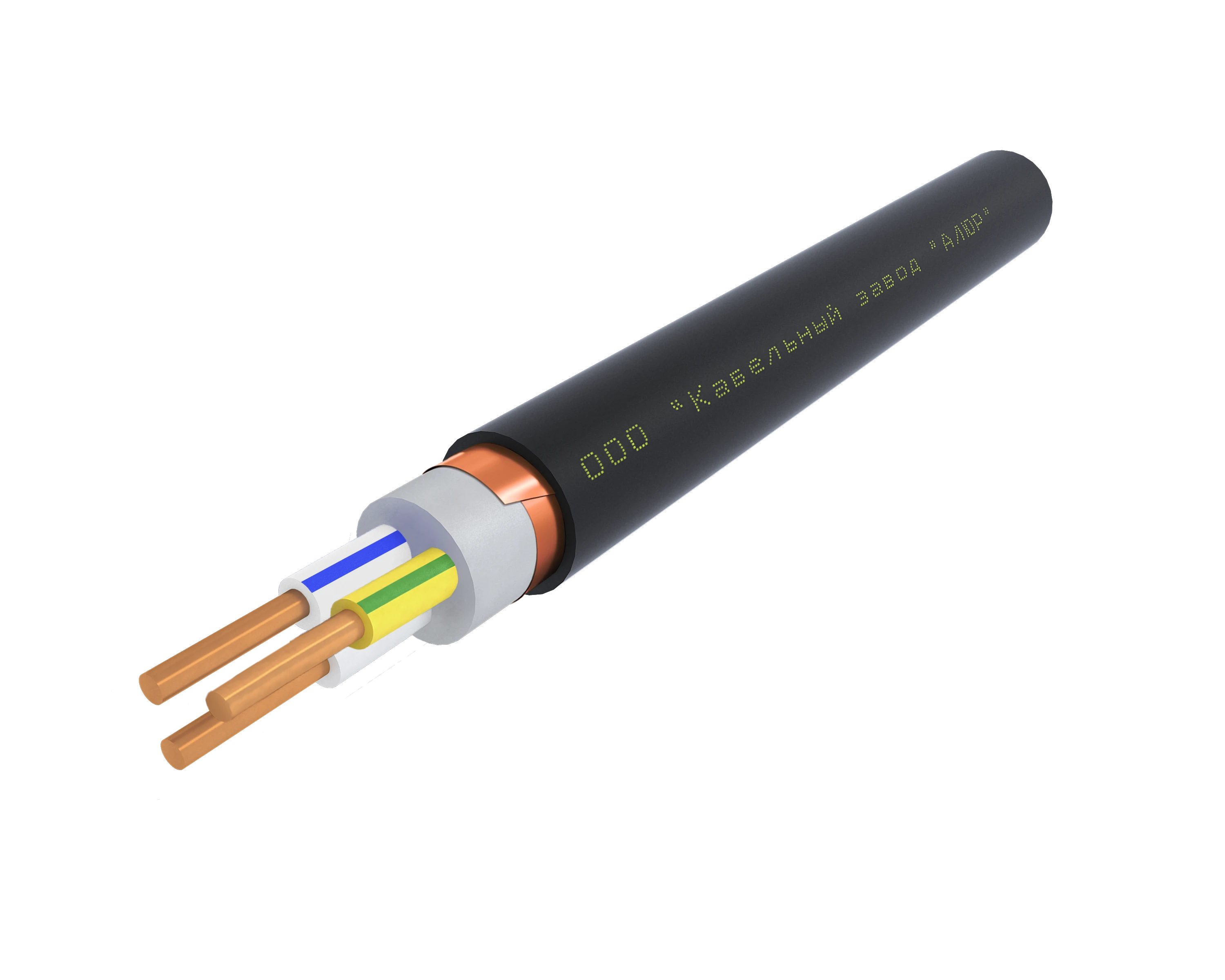 Кабель силовой ВВГЭнг(А)-LS 3х1.5 ок(N.PE)-0.66 Ч. бар АЛЮР 00-00006916