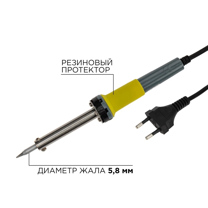 Паяльник, керамический нагреватель, долговечное жало, 6 (etm12-0124) REXANT