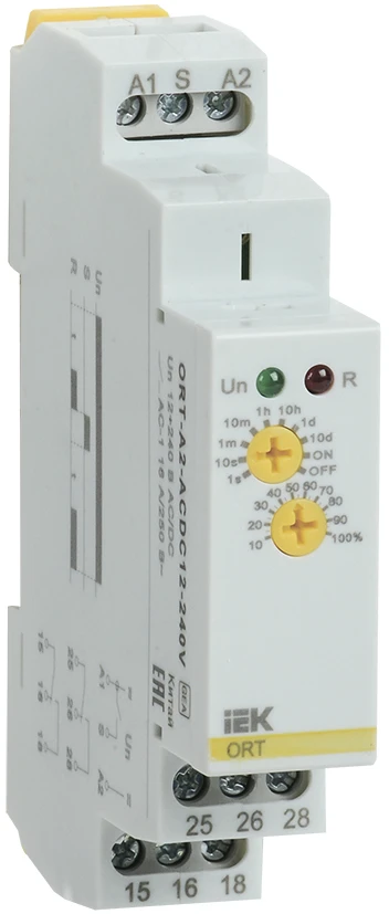 Реле задержки включения ORT. 2 конт. 12-240 В AС/DC (ORT-A2-ACDC12-240V) ONI