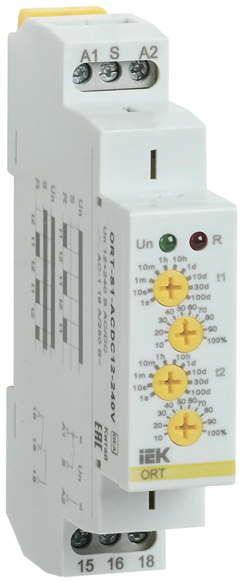 Реле циклическое ORT. 1 конт. 12-240 В AC/DC (ORT-S1-ACDC12-240V) ONI