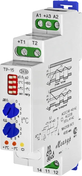 Термореле ТР-15 ACDC24В/АС230В УХЛ4 с ТД-2 Меандр 4680019911557