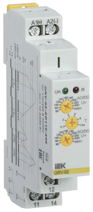 Реле повышения напряжения ORV. 1ф 110-240 В AC/DC (ORV-02-AD110-240) ONI