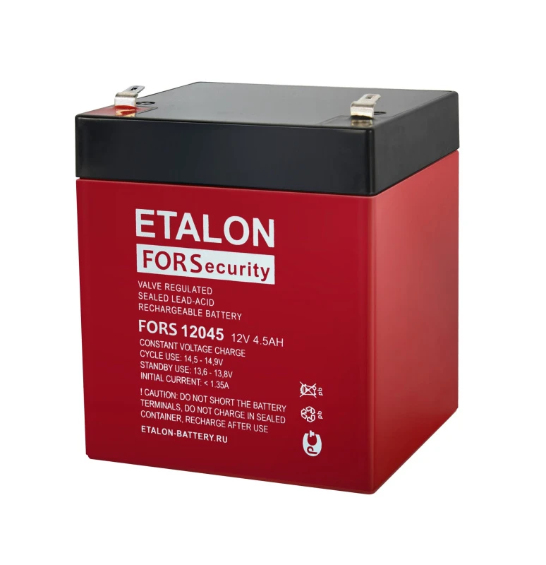 Аккумулятор 12В 4,5Ач Etalon battery 200-12/045S