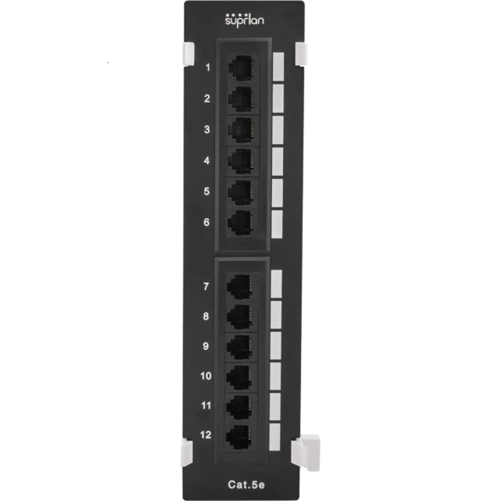 Патч-панель настенная 12 портов RJ-45. UTP. Cat.5e SUPRLAN 10-0407