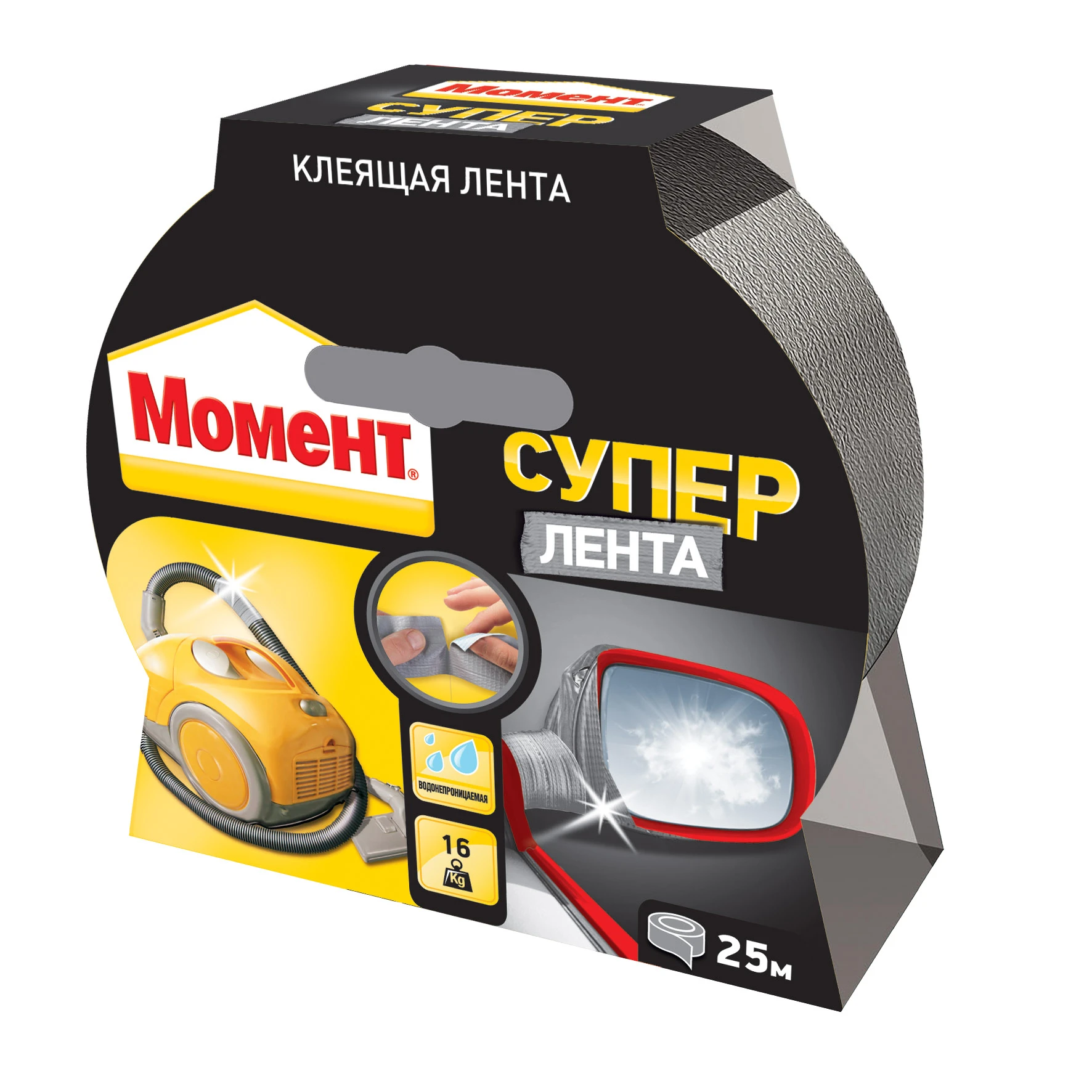 Лента клеящая Супер Лента Момент, 25 м бл (серебр) (Б0023002) Henkel