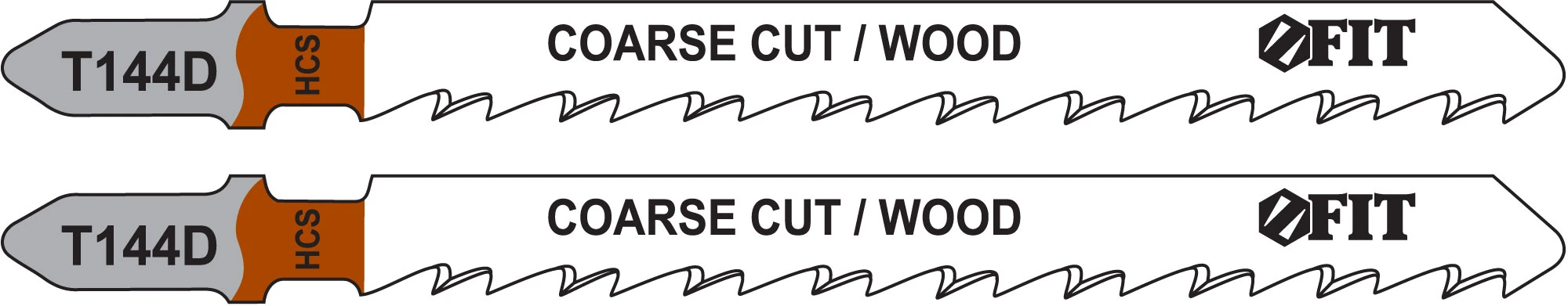 Полотна по дереву, HCS, разведенные, шлифованные зубья 100/74/4.2 мм (Т144D), 2 шт (40938) FIT