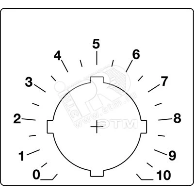 Шильдик для потенциометра со шкалой ABB SK615562-88