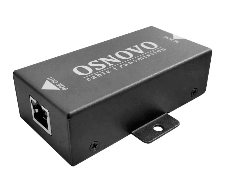 Удлинитель PoE 2хRJ45 10/100/1000 Мб/с, IP50, до 500 м OSNOVO 00013564