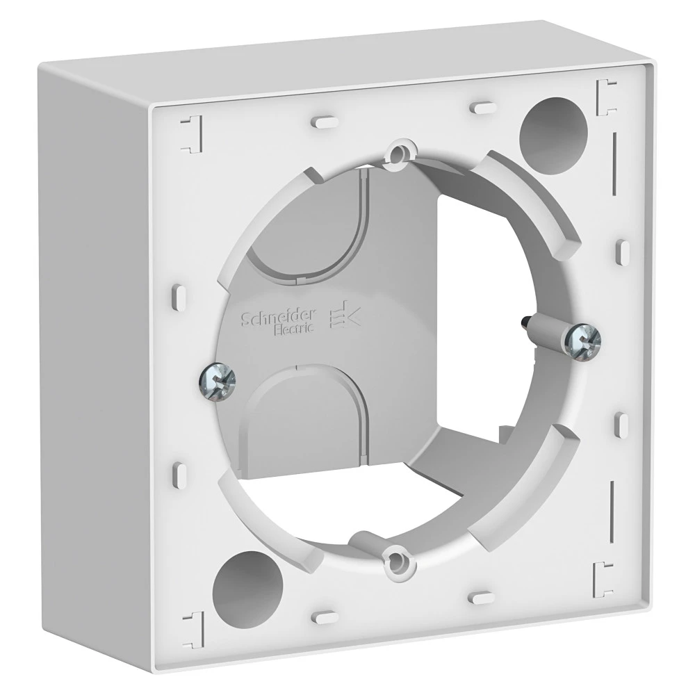 Коробка ATLASDESIGN для наружного монтажа белый Systeme Electric ATN000100