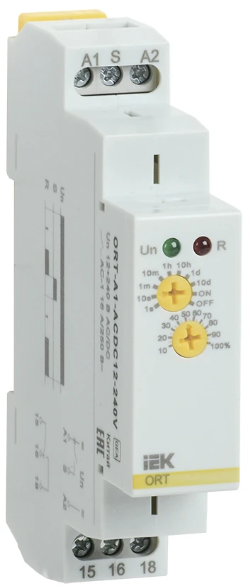 Реле задержки включения ORT. 1 конт. 12-240 В AС/DC ONI ORT-A1-ACDC12-240V