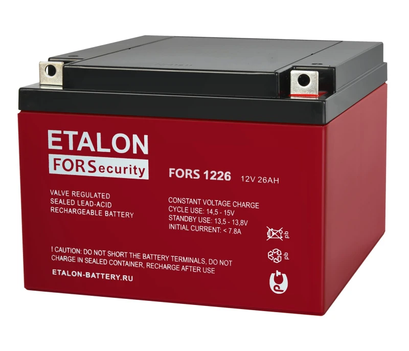 Аккумулятор 12В 26Ач Etalon battery 200-12/26S