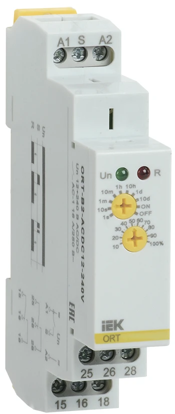 Реле задержки выключения ORT. 2 конт. 12-240 В AС/DC ONI ORT-B2-ACDC12-240V