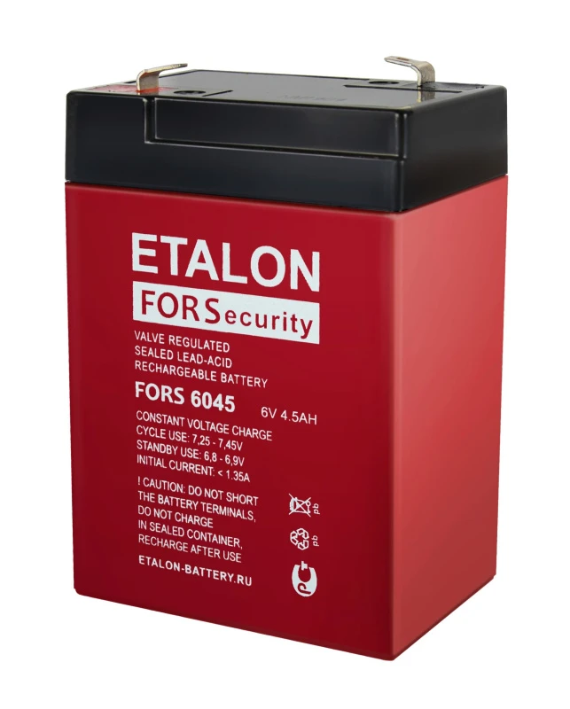 Аккумулятор 6В 4,5Ач Etalon battery 200-6/045S