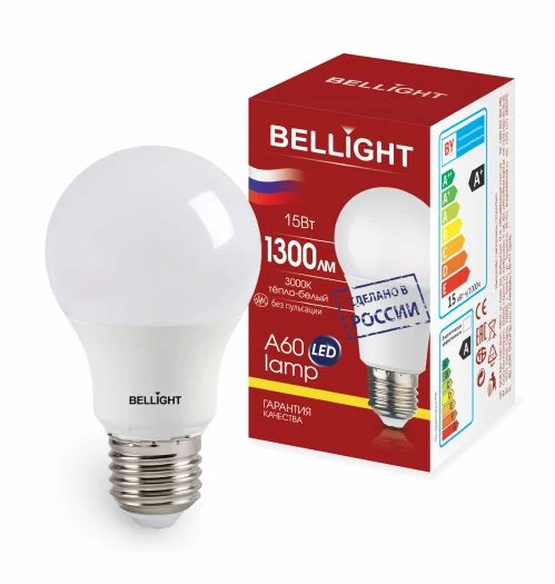 Лампа светодиодная LED 15Вт Е27 220 3000К 1300Лм Bellight BELLIGHT 85339513