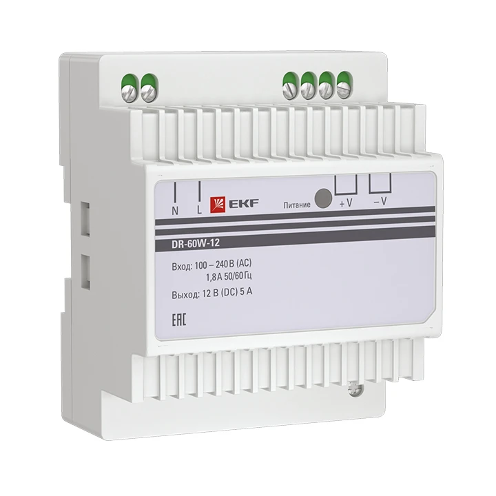 Блок питания 12В DR-60W-12 EKF PROxima dr-60w-12