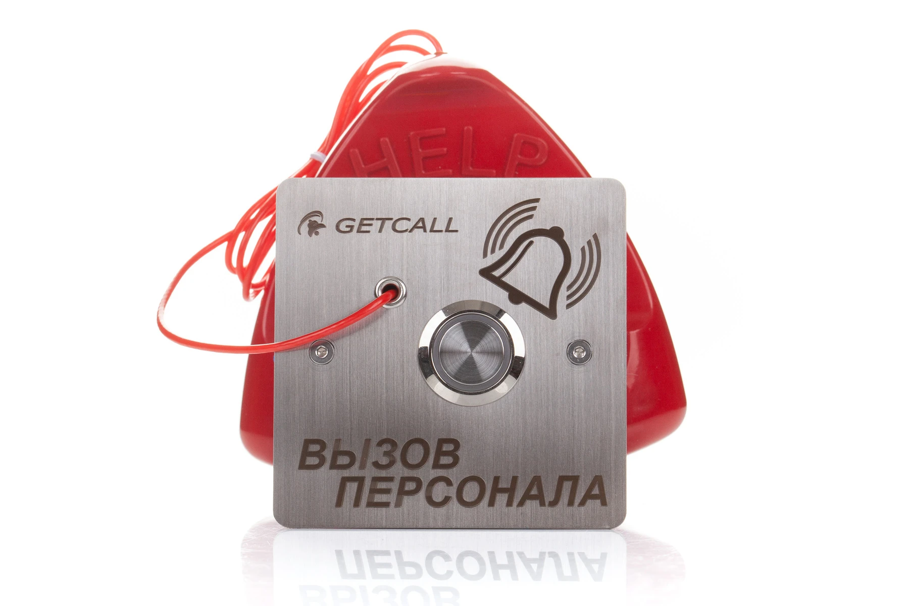 Проводная влагозащищенная кнопка вызова со шнуром GC-0423W1 GETCALL