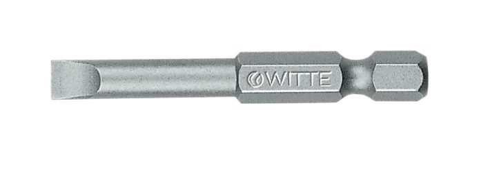 Бита шлиц SL 1.0 х 6.0 х 50 мм 1/4'' E6.3 Industrial WITTE 275132000