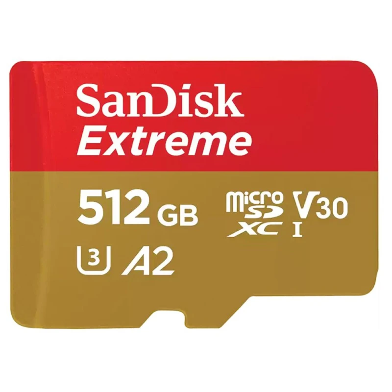 Карта памяти 512GB MicroSD Extreme UHS I, V30, U3, SDXC, 190 МБ/с, Class 10