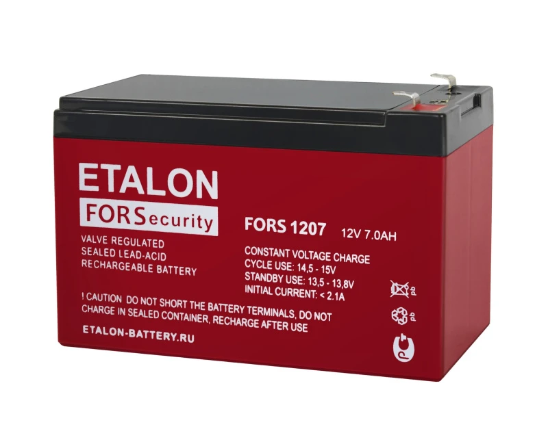 Аккумулятор 12В 7Ач Etalon battery 200-12/007S