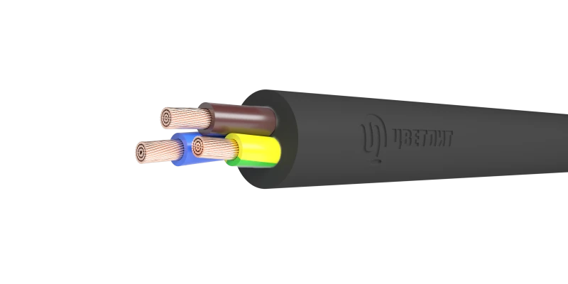Провод ПВС 2х1,5+1х1,5 черный Цветлит КЗ 00-00135321