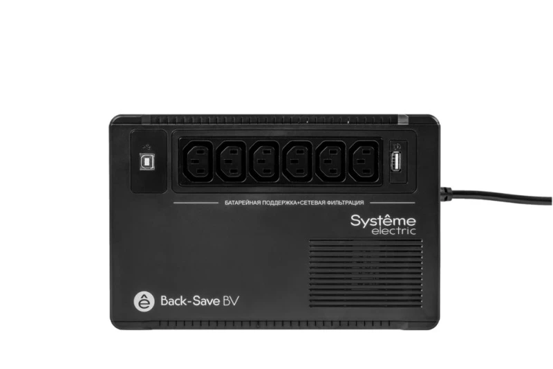 Источник бесперебойного питания Line-interactive BVSE 600 ВА/360 Вт 1/1 1 сек Tower 6хIEC 60320 C13 USB Systeme Electric BVSE600I Systeme Electric BVSE600I