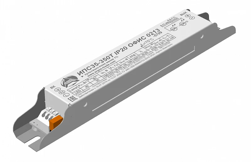 Драйвер светодиодный ИПС35-350Т IP20 ЭКО 0210 (ИПС35-350Т IP20 ЭКО 0210) Аргос-Электрон 8457337