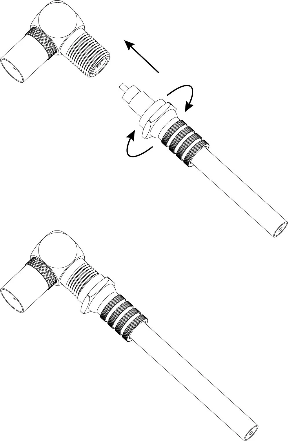 Переходник Simple RS-A04-1 гнездо F-штекер TV угловой 1 шт ЭРА Б0048298